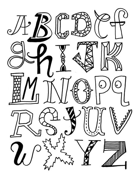 Alphabet Letters Coloring Pages | Realistic Coloring Pages