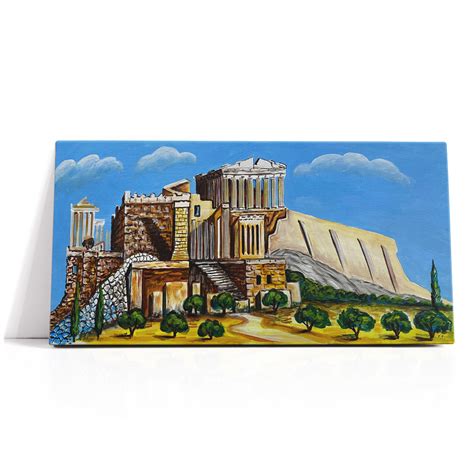 Acropolis-Oil painting on canvas, ZF38-333 - Canvas Greece