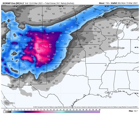 Taking a look at snowfall forecast maps tonight after a day full of GFS ...