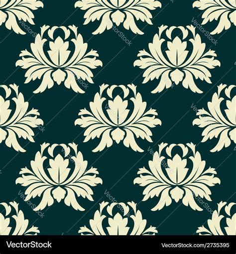 Floral seamless pattern with light green flowers Vector Image