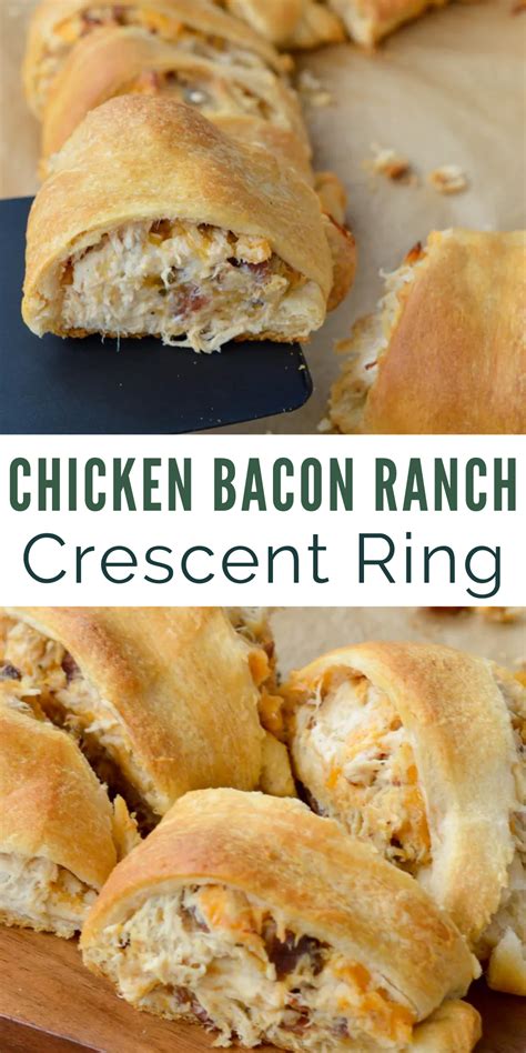 Chicken Bacon Ranch Crescent Ring | Recipe | Yummy chicken recipes ...