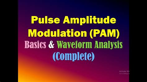 Pulse Amplitude Modulation - PAM Modulation - PAM Modulation Waveform - Pulse Modulation ...