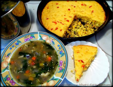 Watching What I Eat: Red Pepper Cornbread & Soup ~ a comforting meal ...