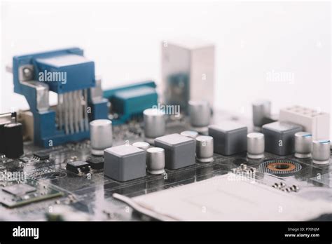 Digital circuit board with microchips and components Stock Photo - Alamy