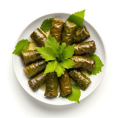 greek stuffed grape leaves isolated on white background, AI Generative. 32700476 Stock Photo at ...