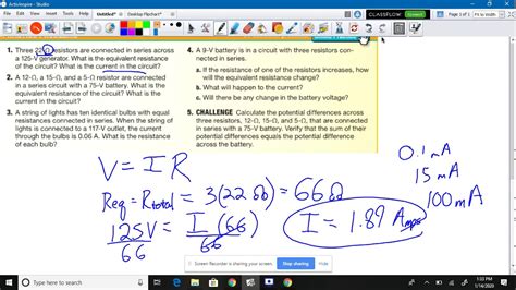 series circuit calculations - YouTube