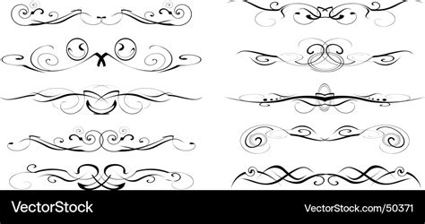 Set of script design elements Royalty Free Vector Image