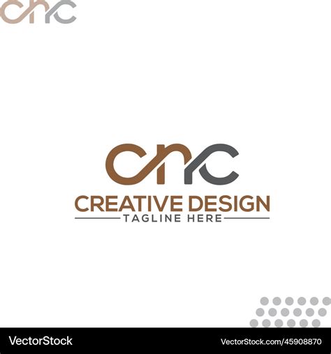 Cnc create letter logo design Royalty Free Vector Image