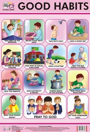 Good Habits Chart | Good habits for kids, Manners for kids, Good habits