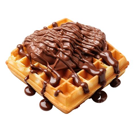 Viennese Belgian Waffle With Chocolate, Circle, Icon, Preparation PNG ...