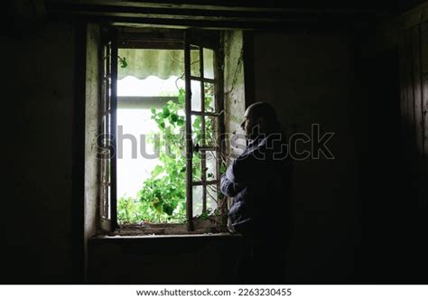 Man Inside Old Crumbling House Near Stock Photo 2263230455 | Shutterstock