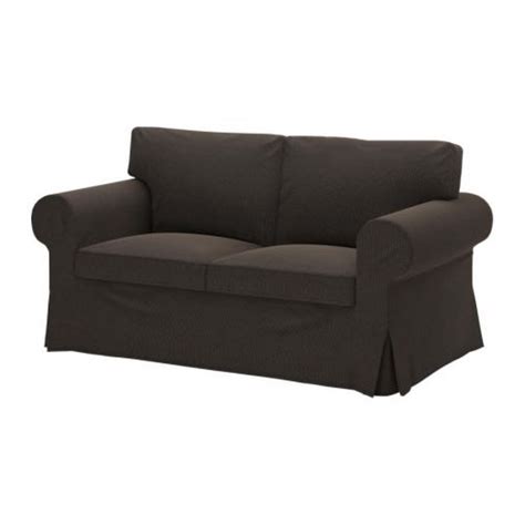 IKEA Ektorp 2 Seat Sofa SLIPCOVER KORNDAL Dark BROWN Loveseat Cover New