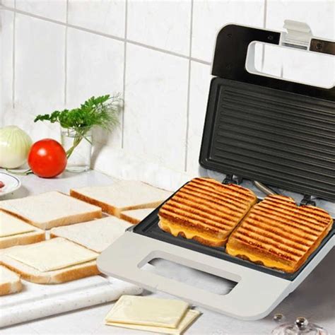 Electric Egg Sandwich Maker Grilling Pan Baking Plates Toaster Multifunction Non-Stick waffle ...