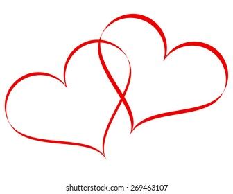 Two hearts Royalty Free Stock SVG Vector and Clip Art