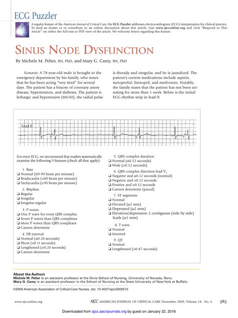 (PDF) Sinus Node Dysfunction