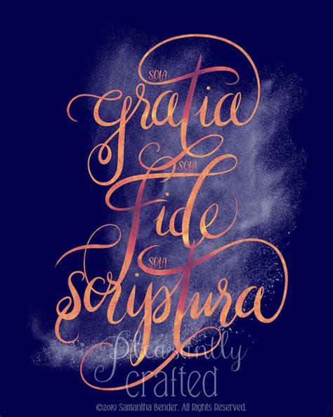 Sola Gratia, Sola Fide, Sola Scriptura PRINT FREE SHIPPING Solas Artwork - Etsy