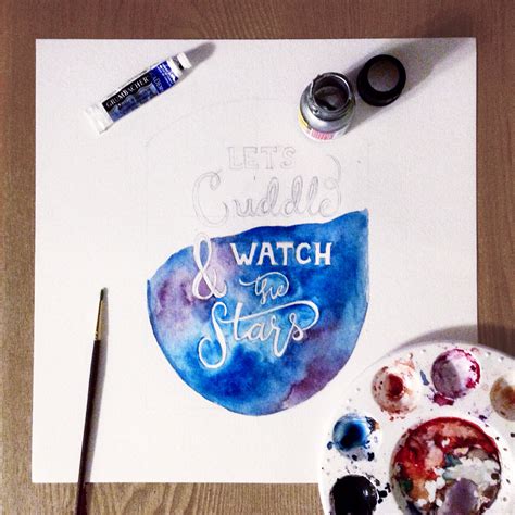 Starry Sky Watercolor on Behance