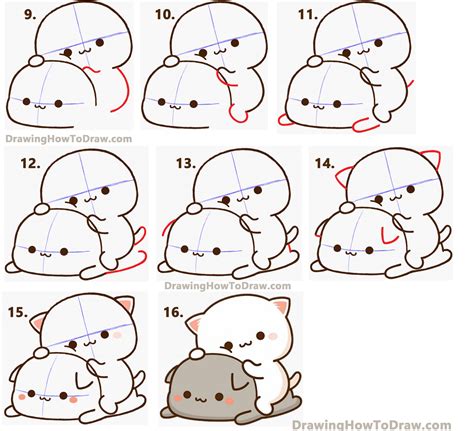 How to Draw 2 Cats from Peach Goma (Super Cute / Kawaii) Easy Step by Step Drawing Tutorial ...