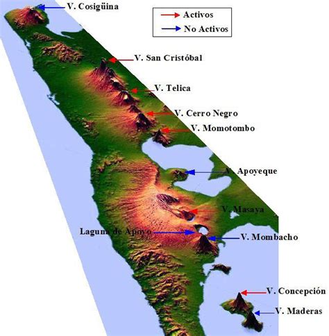 Volcanoes In Nicaragua Map - Lenna Nicolle