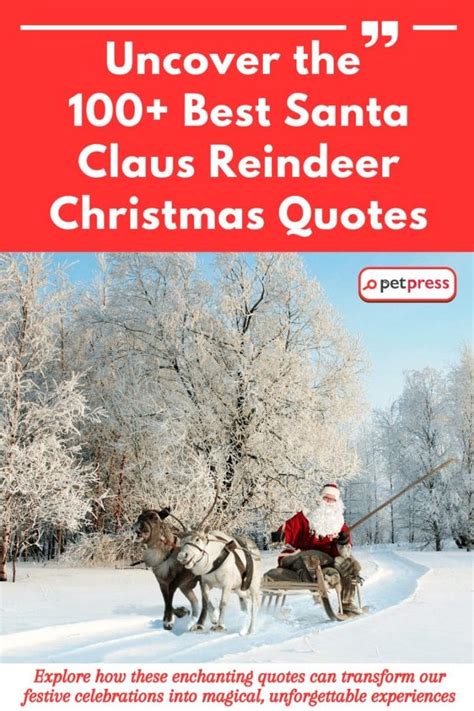 Uncover the 100+ Best Santa Claus Reindeer Christmas Quotes - PetPress