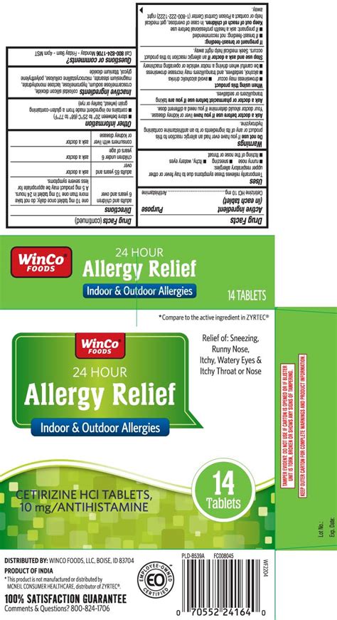 DailyMed - ALLERGY RELIEF- cetirizine hcl tablet