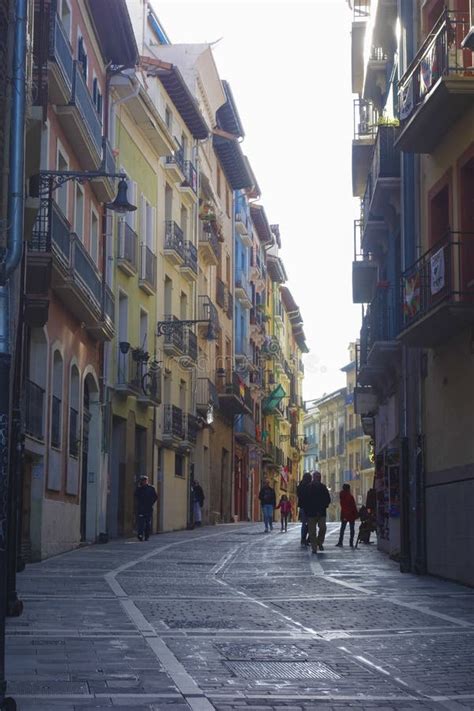 Street Scene Pamplona Old Town.Navarra Spain Editorial Photography - Image of navarre, town ...