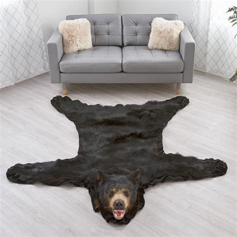 Shop for 5 Foot 11 Inch (182cm) Black Bear Rug #SRU1600623 at Bear Skin Rugs