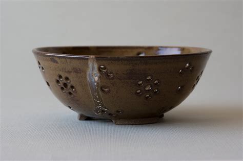 Pottery Strainer / Berry Bowl / Ceramic Handmade Colander