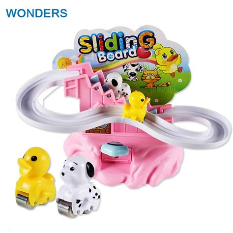 Funny Climbing stairs toys Novel creative Toys for children mini cute Animal Slide rotating ...