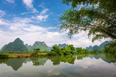 Karst Mountains Landscape of Guilin, China Stock Image - Image of limestone, agriculture: 190979187