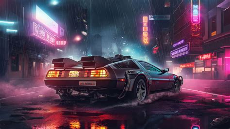 1920x1080 Dmc Delorean Back To The Future Cyberpunk Laptop Full HD ...