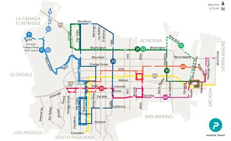 Pasadena Transit System Map - Pasadena Transit