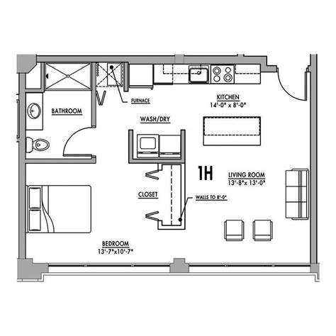 FLOOR PLAN 1H - Junior House Lofts