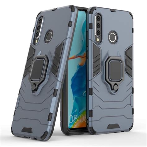 Huawei P30 Lite Case - Navy Heavy Duty Ring Armor