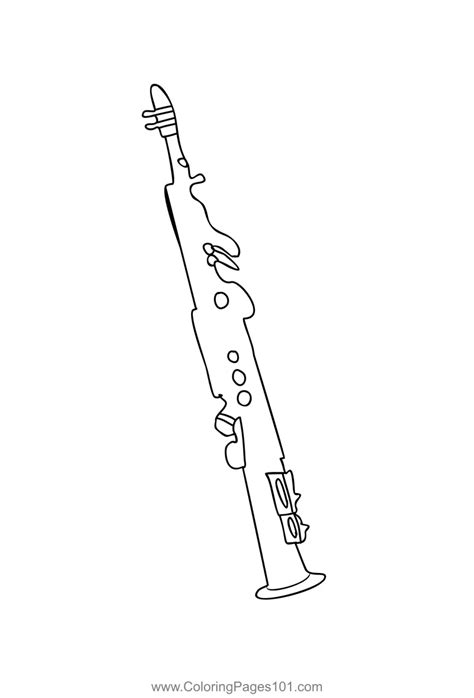 Soprillo Saxophone Coloring Page for Kids - Free Saxophone Printable Coloring Pages Online for ...