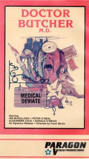 DOCTOR BUTCHER M.D. (vhs) zombies, cannibals, mad scientist, gore, nudity $40.99 - PicClick