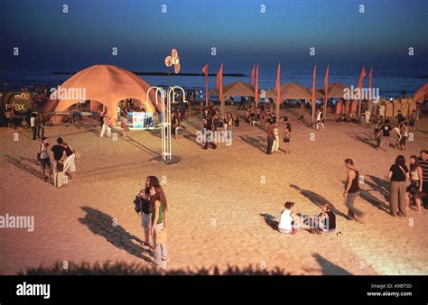 Israel tel aviv beach party hi-res stock photography and images - Alamy