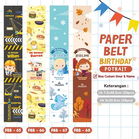 Jual Paperbelt nasi kotak ulang tahun anak | paperbelt birthday Indonesia|Shopee Indonesia