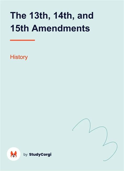 The 13th, 14th, and 15th Amendments | Free Essay Example