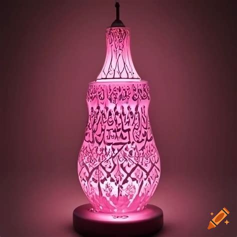 Pink islamic art lamp