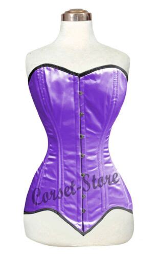 Double Steel Boned Heavy Duty Over Bust Waist Trainer Satin Corset 8151 ...