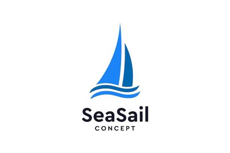 Premium Vector | Sea boat sail logo design inspiration