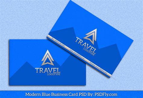 Modern Blue Business Card PSD | PSD Fly | Download Free PSD Files