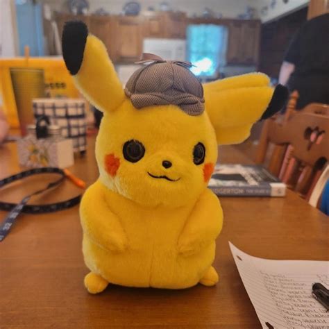 Detective Pikachu Plush. 8.5" tall. Excellent... - Depop