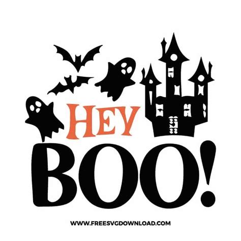 Hey Boo Free SVG & PNG Halloween cut files