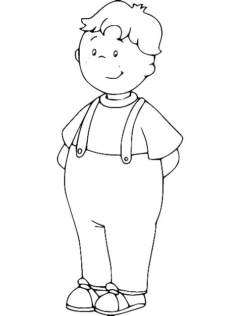 Leo from Caillou Coloring Page - Free Printable Coloring Pages