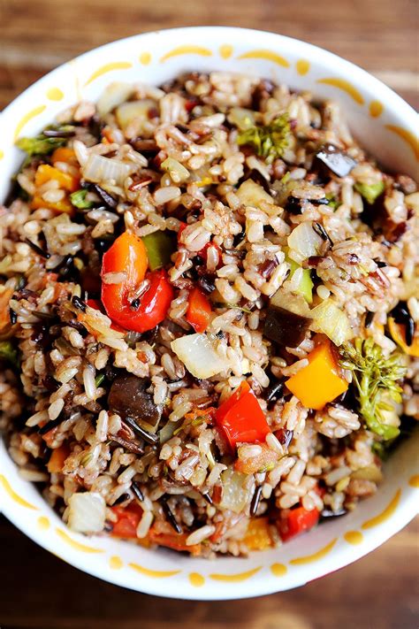 Hearty Whole Grain Rice with rainbow Vegetables Bake | Whole food ...