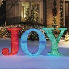 Christmas Yard Decor Prelit LED JOY Sign (Multicolor) Indoor / Outdoor ...