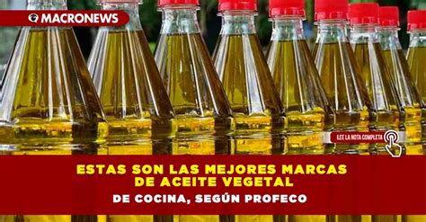 Estas son las mejores marcas de aceite vegetal de cocina, según Profeco ...