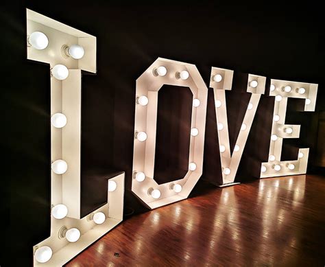 Giant 48 Inches Large Letter Lights Big Wedding Love Sign Large Letter ...